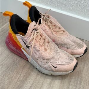 Nike Air Max 270 Peach and Orange Sneakers